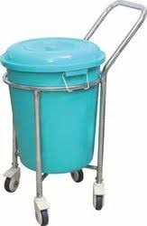 Soiled Linen Trolley SS with Plastic Bucket 50-6000 EP