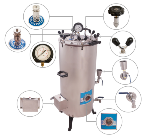 Vertical Autoclave With Steam Storage